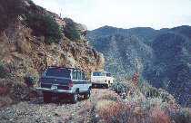 Dropping into the canyon.